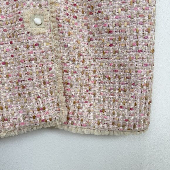 Vtg Bill Blass Jacket Womens 12 Pink Feminine Preppy Evening Bridgerton Fancy - Picture 6 of 16